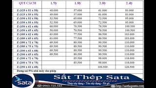 báo giá xà gồ z - giá xà gồ xây dựng