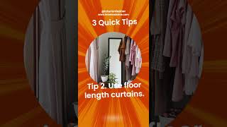 Do you want higher looking ceilings? #ceiling #curtaindesign #interiordesign #designtips #homedesign