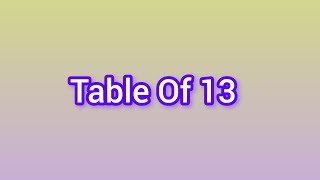 Table Of 13 || table trick of 13 || 13 table trick #table #shorts #13table #youtubeshorts