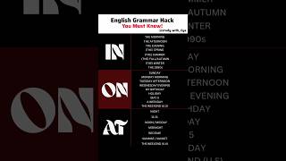 The Secret to Using IN / ON / AT Correctly!! 😮. #LearnEnglish #EnglishTips #fyp #viral #vocabulary