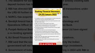 Banking/Financial Awareness (24,25)January 2023 #bankingawareness #financialawareness #ibps2023