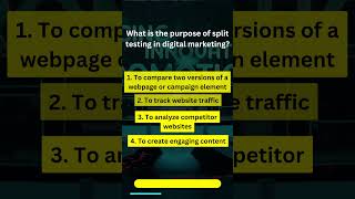 What is the purpose of split testing in digital marketing?