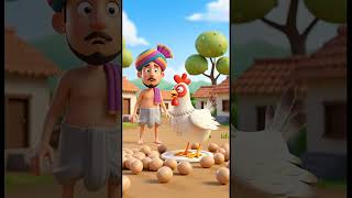 The farmer had a hen that laid lots of #ai #hen eggs#farmer#egg