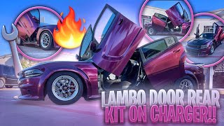 CHARGER REAR LAMBO DOORS INSTALL !!!!! #lambodoors #audiozone # custom cars
