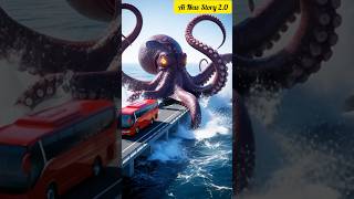 The Brave Army Kid vs Giant Octopus 😭 Epic Ocean Highway Battle Story #ai #baby #indianarmy