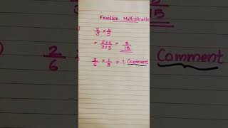 Fraction multiplication #easy #maths #fraction #multiplication #yshorts #mathstricks