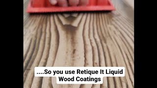 Creating a Wood Grain Finish is easy with Retique It #fauxwood #furnitureflip #woodgrain