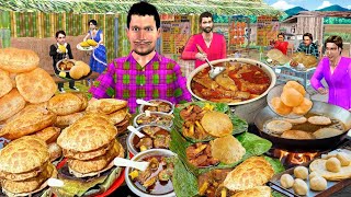 Mutton Curry Puri Nashta Eating Early Morning Breakfast Street Food Hindi Kahaniya Moral Stories