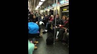 Awesome dancers on the A train in NYC!