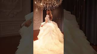 Mermaid wedding dress with detachable skirt luxury style