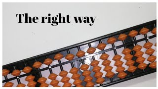 Handling Abacus tool in the correct way