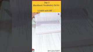 Day : 3🎯 of Blackbook Vocabulary Series 📖 #ssc #vocabularyenglish #english #studywithme #blackbook
