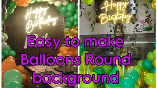 Easy to make balloons round garland. DIY simple ideas for birthday 💥🤟🌈