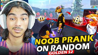 Noob Prank on Random Golden Season 2 on Cs Ranked😱 What will happen now❓Garena freefire