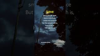 Love Hurts More Than You Know 💔#LoveTruth #PainfulLove #SadReality #EmotionalQuotes