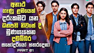 අනාථ ගෑණු ළමයෙක් දරුකමට යන ධනපති නිවසේ දී මුණගැහෙන දඩබ්බර සහෝදරයෝ හතරදෙනා  | Drama sinhala Review 01