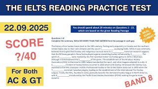 The IELTS Reading Practice Test 2025 With Answers 22.09.2025 - Test #13