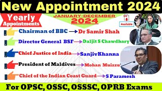 Appointment 2024 Current Affairs | Important Appointment 2024 | Jan to Dec 2024 Current Affairs