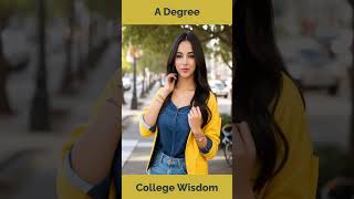 A Degree - #wisdompilgrim #collegelife #wisdomforliving #wisdom #lifelessons