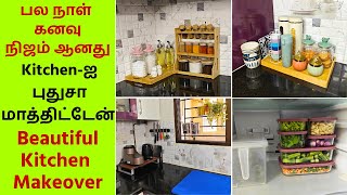 🔴 Beautiful Kitchen Makeover | Functional Countertop Organization & Decor Ideas | என் அழகான கிச்சன்