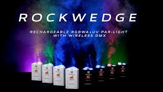(DEMO) Rockville RockWedge LED RGBWA+UV Rechargeable Wireless DMX Par Light (RockWedge LED White)