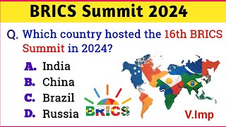 BRICS Summit 2024 Current Affairs | Important Summits 2024 | BRICS Summits 2024