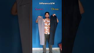 Chinos vs trousers 🤔#shorts #mensfashion