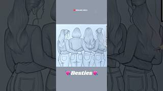 4 Best friends drawing #art #drawing #friendship