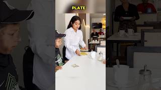 🍽️ Hungry Boy & Kind Waitress ❤️#shorts