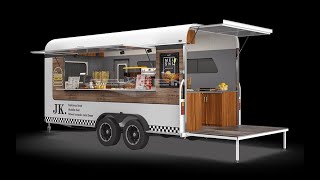 RAMON Series Retro Style Burger Trailer  Burger Theme Food Catering Trailer