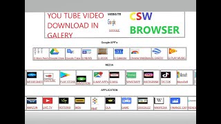 YouTube status downloader with CSW BROWSER