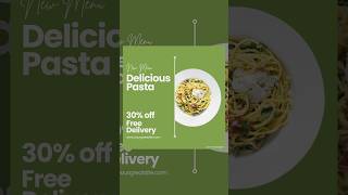 Tasty Noodles Restaurant Design | Social Media Post Series (Design No.11) - Canva Tutorial