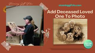 Memorial Gift Idea For Loss of Father & Mother, Add Passed Person to Picture Canvas Wall Art