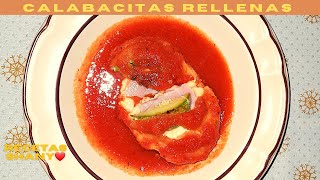 ❇Como Preparar Calabacitas Rellenas De Queso Y Jamón|Capeadas!, para chuparse los dedos😋🤩