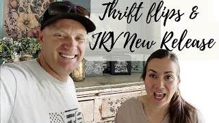 Thrift Flips With New JRV Stencils and Decoupage Paper