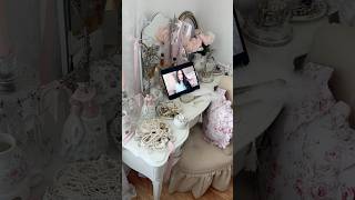 Posted my first ever YouTube video | Room tour 🎀 #coquette #victorian #pink #bedroomdecor #vintage
