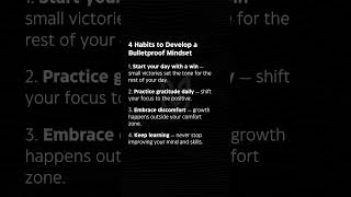 4 Habits to Develop a Bulletproof Mindset | Mental Toughness Starts Here