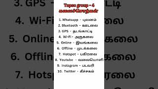 🎯Tnpsc group - 4 important கலைச்சொற்கள்...💯