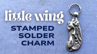 Little wing soft soldered charm - jewelry making