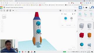 TinkerCAD Designing a Rocket stepwise video !