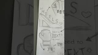 heels nails blade mascara👠💅🗡️ #kpopdemonhunters #howitsdone #huntrix #yt #drawing