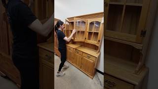 transforming a thrifted hutch into a renewed sideboard✨ #furnitureflip