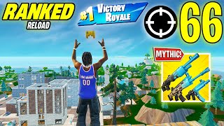 66 Elimination Solo Vs Squad "Ranked RELOAD” Gameplay Wins (NEW! Fortnite Chapter 7 PS4 Controller)