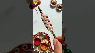 Easy handmade rakhi making at home || Trending Rakhi design || #shorts