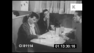 1950s Teenagers in Diner, Jukebox, Americana Archive Footage