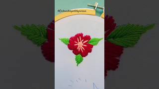 #flowerembroidery 🌺#embroideryhoopdesign#embroiderydesign#handembroidery 🧵#forbeginners#easy#shorts