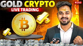 Crypto live trading, live Market Analysis for Gold and Crypto | Hindi