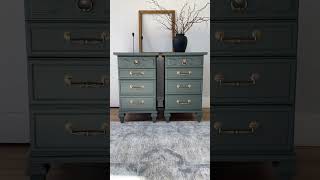 Desk Transformed Into Nightstands! #furnitureflip #beforeandafterfurniture #furniture #diy #vintage