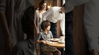 The Hungry Boy and the Kind Woman in a Small Café 💕