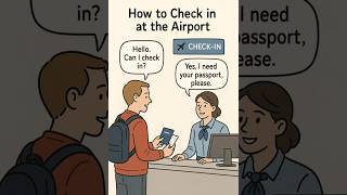 Simple English Conversation: How to Check in at the Airport ✈️#englishlearning #englishlistening